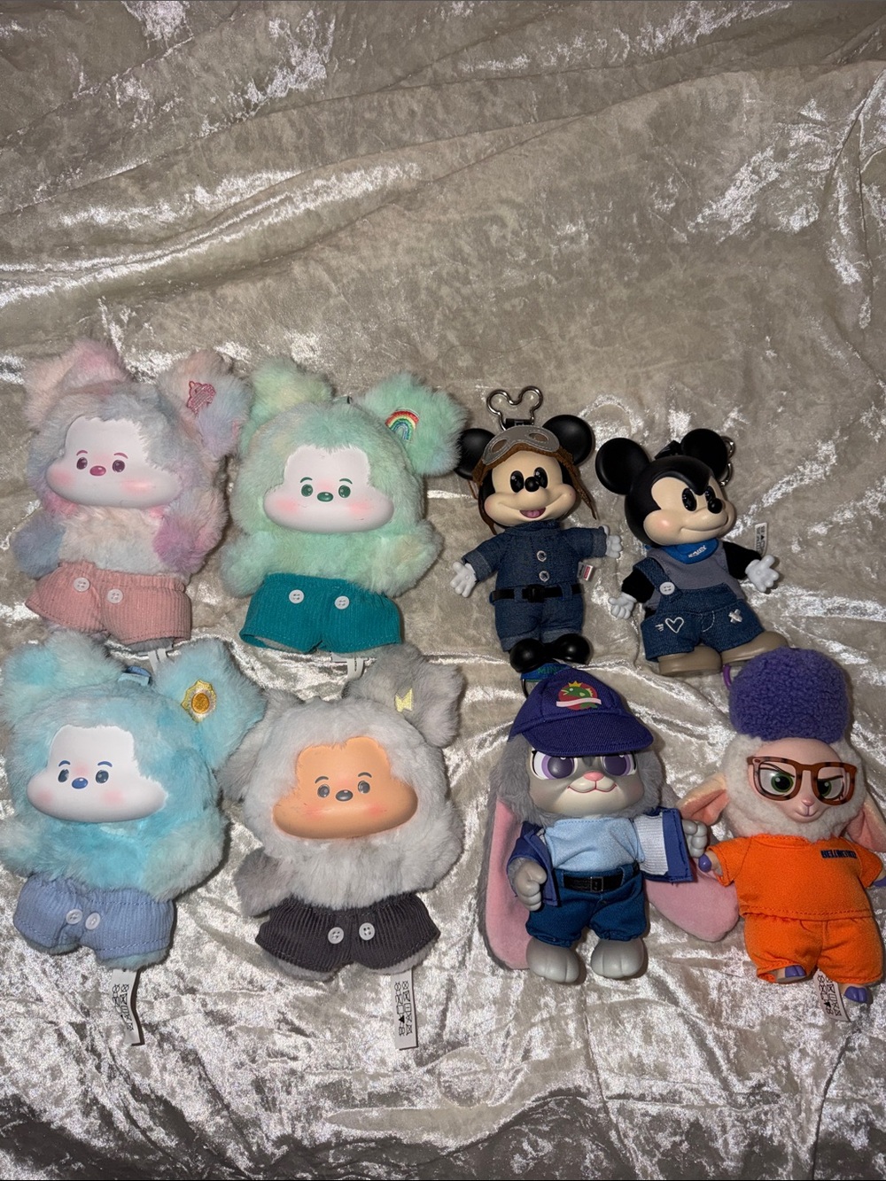 Miniso Disney Mickey & Zootopia vinyl plushies opened blind boxes